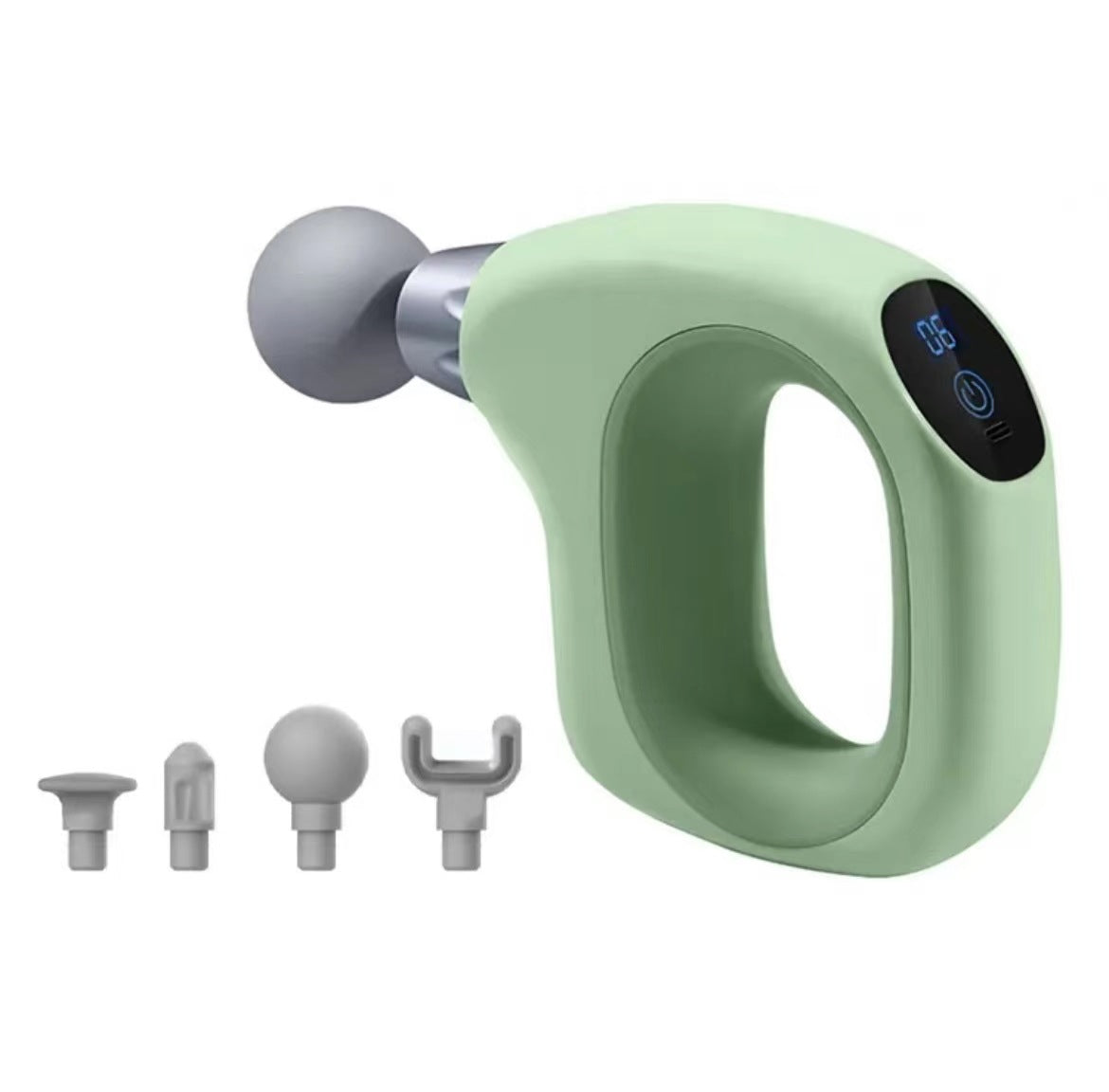 NNEDSZ Green Mini Handheld Fascia Gun - Quiet, Portable, and Adjustable 12-Speed Muscle Massager for Neck, Back, and Full Body Relief, ABS+TRP Material