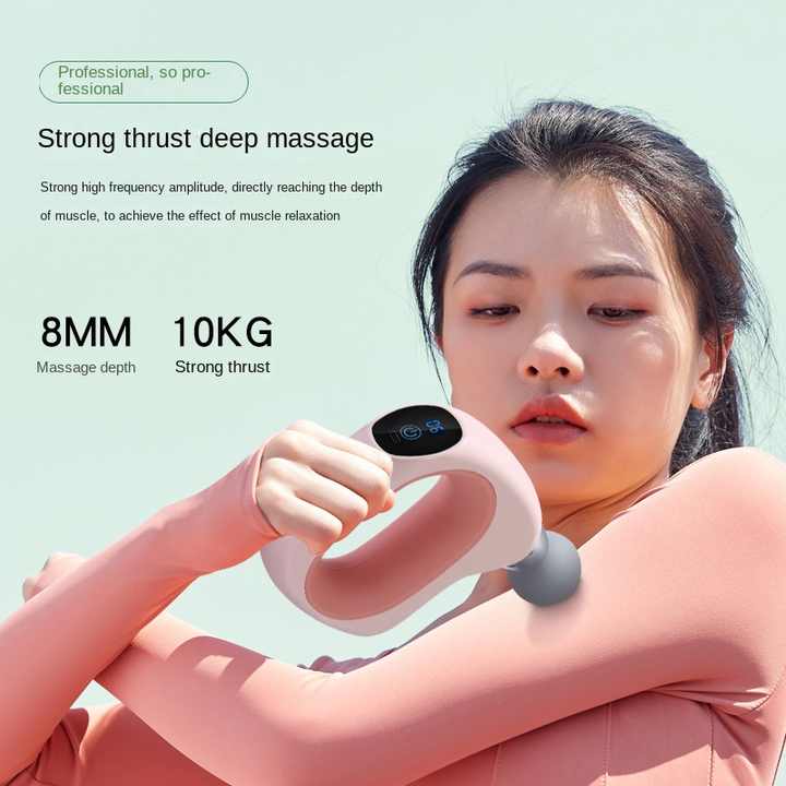 NNEDSZ Green Mini Handheld Fascia Gun - Quiet, Portable, and Adjustable 12-Speed Muscle Massager for Neck, Back, and Full Body Relief, ABS+TRP Material